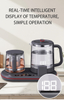 Mesin Pembuat Teh Tetap Hangat Modern Watt Rendah Baru Set Baki Ketel Hotel Kaca Termopot Portabel 1,7L + 1,1L Teko Listrik