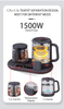 Set Kontrol Sentuh Baru Pembuat Teh dengan Tampilan Warna Ketel Listrik Kaca Teko Pintar Rumah dan Set Ketel Samovar