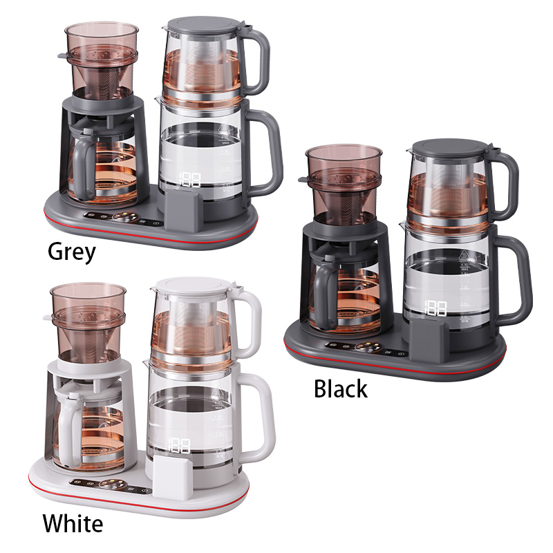 Ketel Digital cerdas 3-in-1 Kontrol Sentuh Pengaturan Suhu Panel Kontrol Cerdas Ketel Pembuatan Kopi dan Teh Keluarga