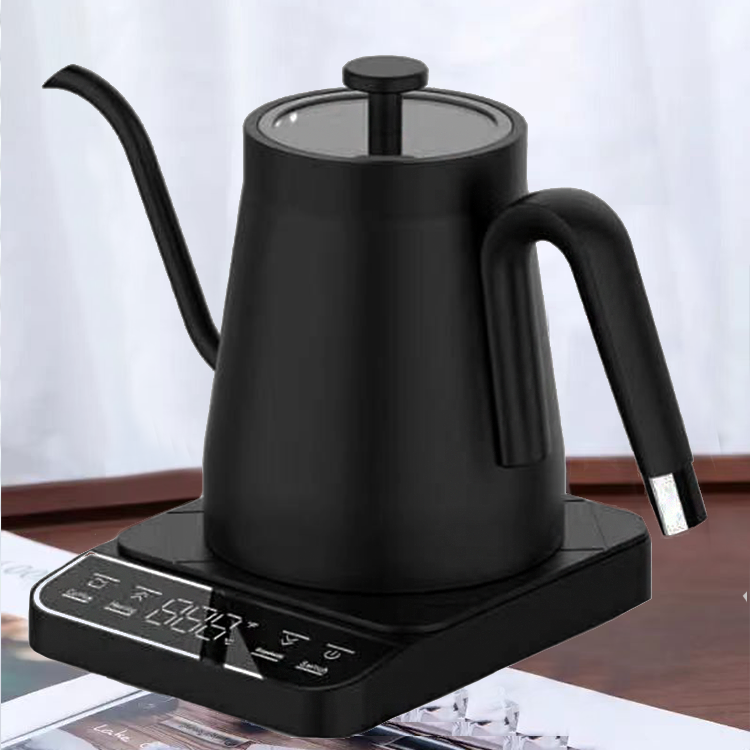 1350W Hitam Digital Smart Listrik Tuangkan Ketel Kopi Kopi Teh Temperatur Kontrol Gooseneck Ketel Listrik