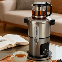 Produsen Grosir 4l Stainless Steel Mesin Pembuat Teh Samovar Rusia Ketel Air Samovar Turki Listrik untuk Dijual