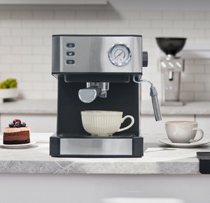 Mesin Pembuat Kopi Elektrik Tetes Espresso Mesin Kopi Cappuccino 20Bar dengan Tangki Air Transparan 1,6l Dapat Dilepas 