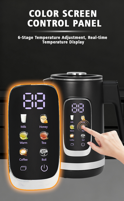 Ketel Dinding Ganda Multifungsi 1500W Ketel Mendidih Cepat dengan Lapisan Dalam Baja Tahan Karat 304 Tetap Hangat Otomatis untuk Penggunaan Di Rumah