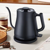 Ketel Kopi Gooseneck Mendidih Cepat 1500W Gaya Morden 1,0l Teko Hitam Matte Pembuat Kopi Tuang untuk Kopi Tetes Rumah