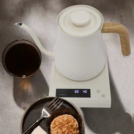 Peralatan Dapur Ketel Listrik Baja Pembuat Kopi Arab 700ML Ketel Kopi Gooseneck Desain Klasik