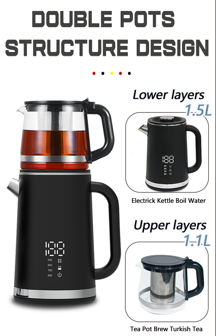 Kapasitas halus 1,5L+1,1L