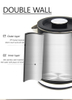 Peralatan Rumah Desain Baru Electric Keitle Factory Borosilicate Glass Tea Maker Double Wall Glass Tea Ketel untuk Teh Tinggi