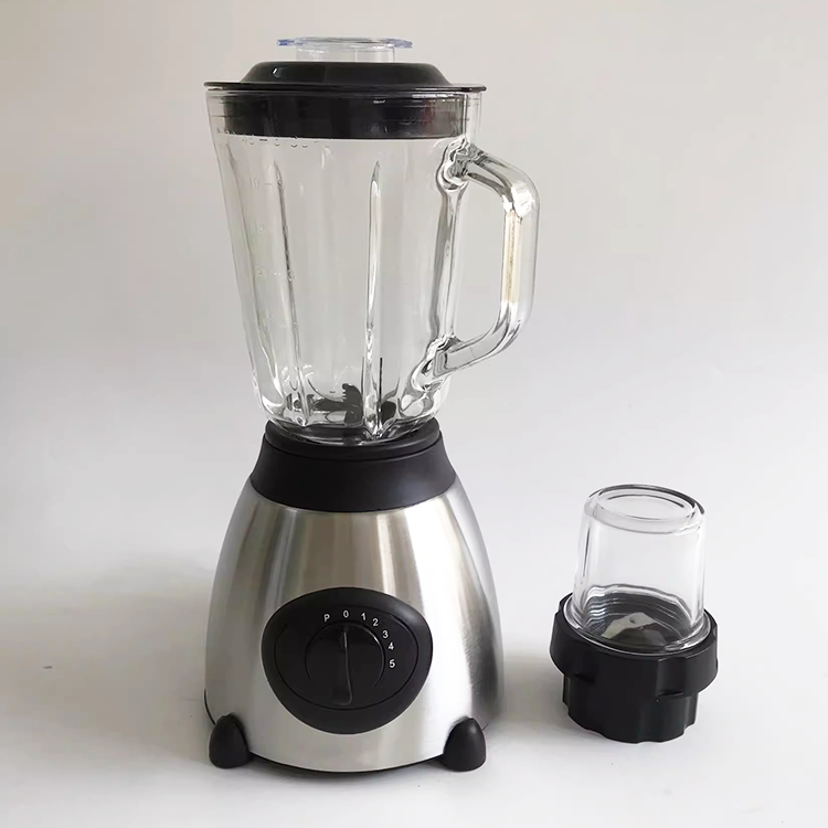 Mesin Memasak Pengolah Makanan Listrik Rumah Kelas Atas Blender Pembuat Jus Blender Makanan Baja Tahan Karat Pisau Kuat 4 Daun