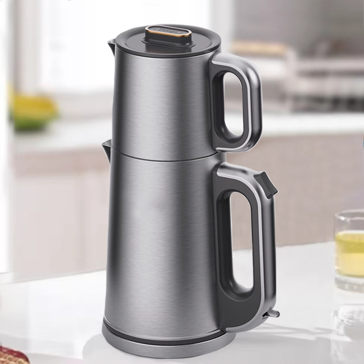 Mesin Teko Teh Listrik Samovar Ketel Listrik Dapur Pintar 2,0L dengan Set Baki Kontrol Suhu