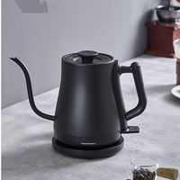 YUEKON 1,0l Ketel Kopi Kalkun Elektrik Baja Tahan Karat Pembuat Kopi Penuang Logam Interior untuk Ketel Leher Angsa Tetes Tangan