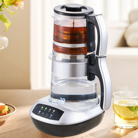 Grosir Teko Ketel Kaca 2 in 1 Ketel Samovar Listrik Teko Portabel Panel Kontrol Warna-warni Ganda Ketel Digital Kaca