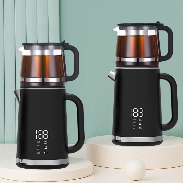 YUEKON APPLIANCES Kitchen Pembuat Teh Arab Set Ce RoHS Digital Keep Water Water Boiler Double Layer Digital Tea Maker 