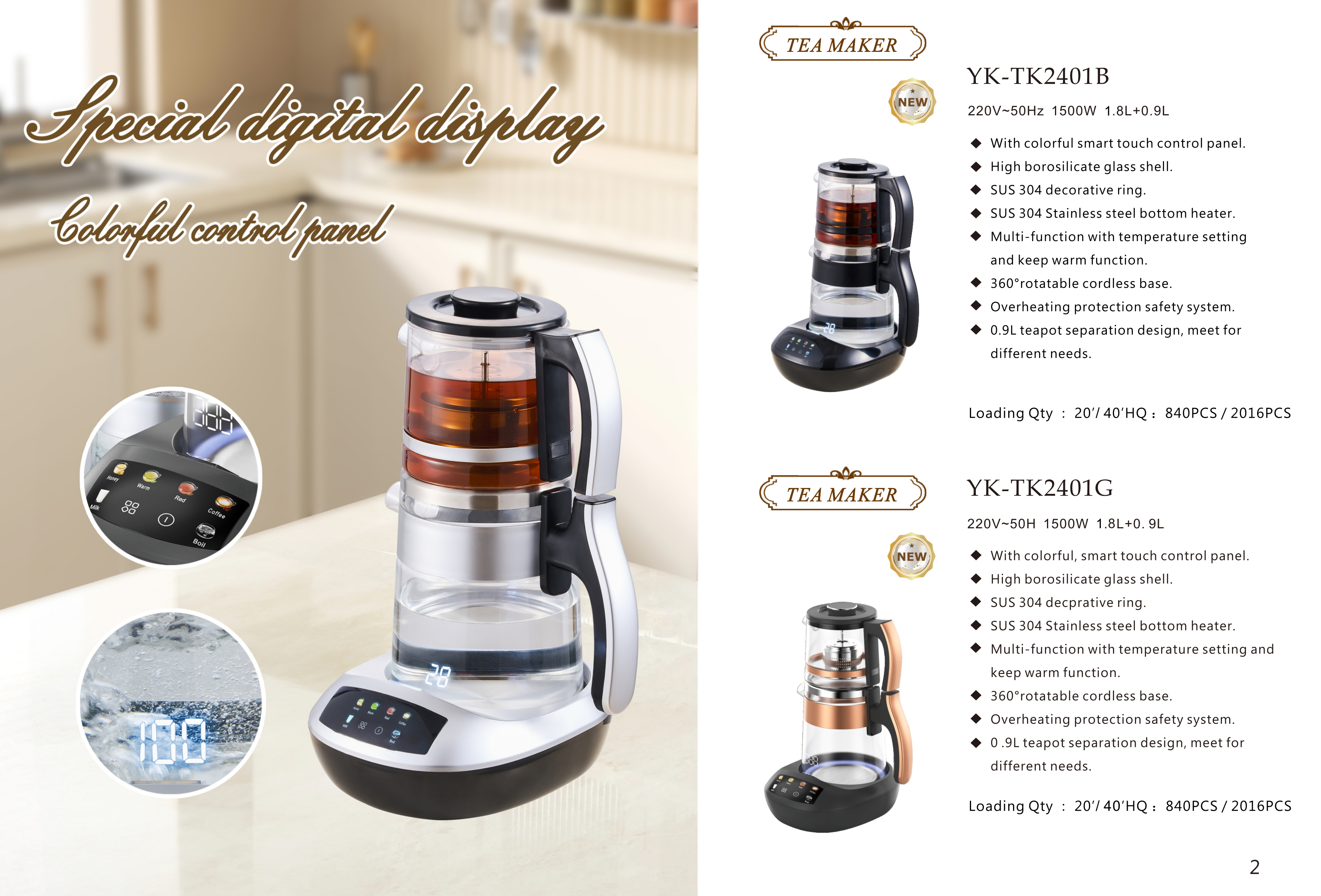 Ketel Teh Listrik Teko Turki Dengan Infuser