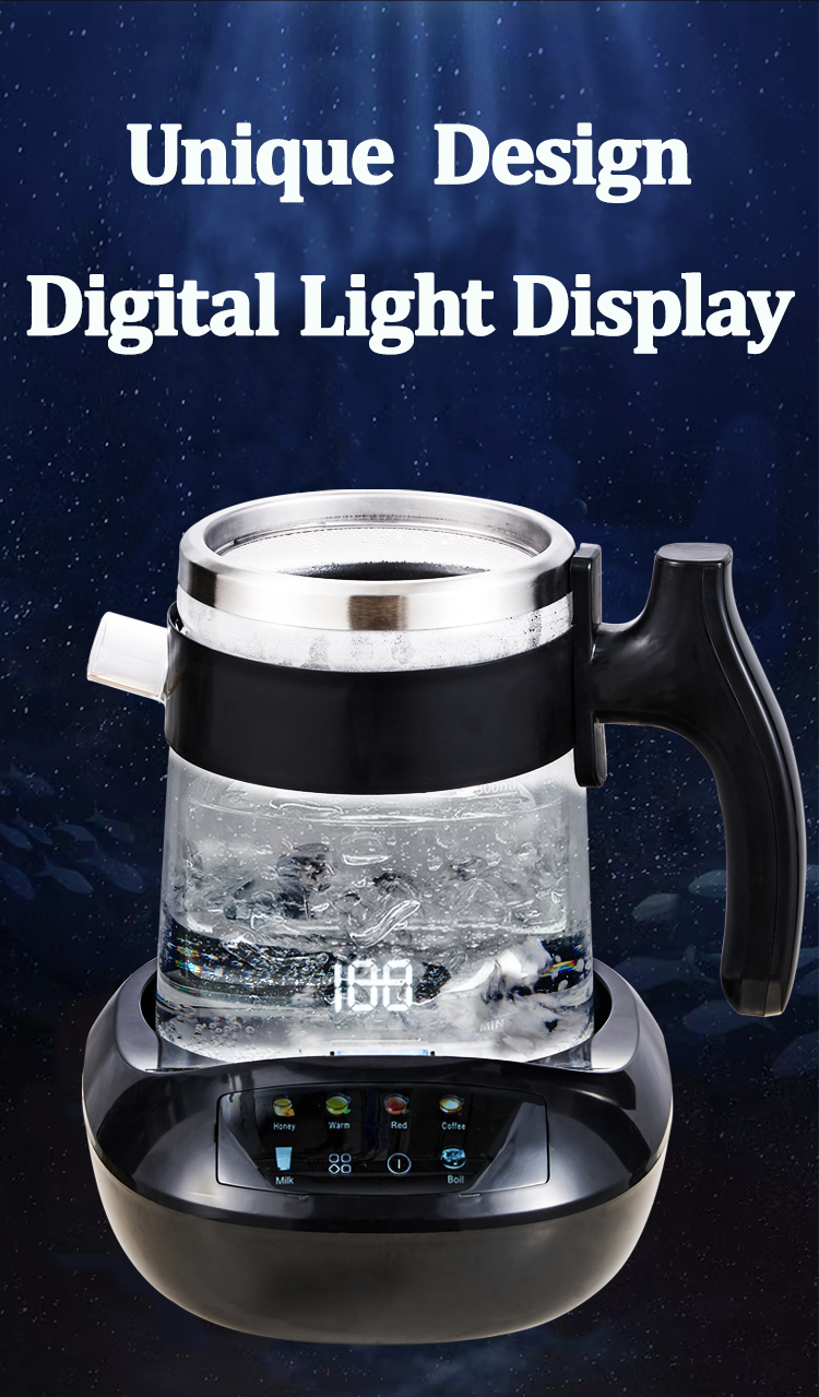 Peralatan Rumah Terbaru Lran Glass Tea Kettle 1500W Teh Multi-Fungsional Machime Double Glass Tea Maker dengan Infuser