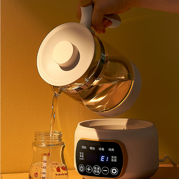 Kualitas Tinggi 1.3l Teh Panas Ketel Termostat Modulator Formula Susu Hangat Kaca Ketel Listrik