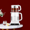 Ketel Kaca Ganda Listrik dengan Kontrol Suhu Hangat Pembuat Teh Kaca Desain Samovar Pembuat Teh Turki