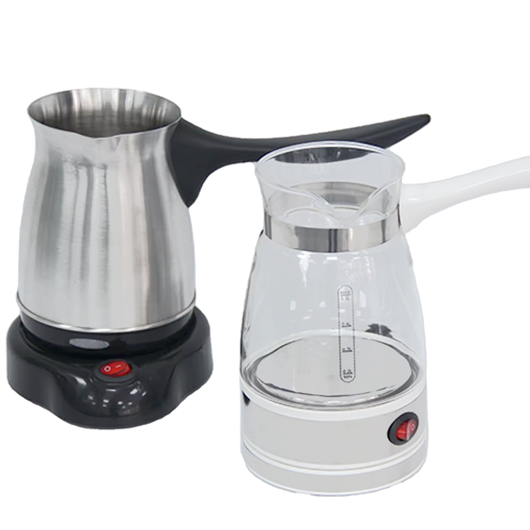 Desain Baru Teko Kopi Turki 500Ml Pelat Pemanas Teko Kopi Ketel Transparan untuk Rumah 