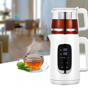 Penjualan Terlaris Pembuat Teh 1,5l Listrik dengan Ketel Air 1,1l Teko Kaca Borosilikat