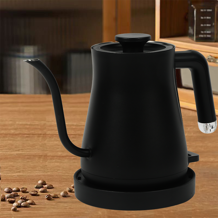 Teko Teh Kopi Baja Tahan Karat 600Ml 1200W Tuang Di Atas Ketel Kopi Ketel Listrik Leher Angsa