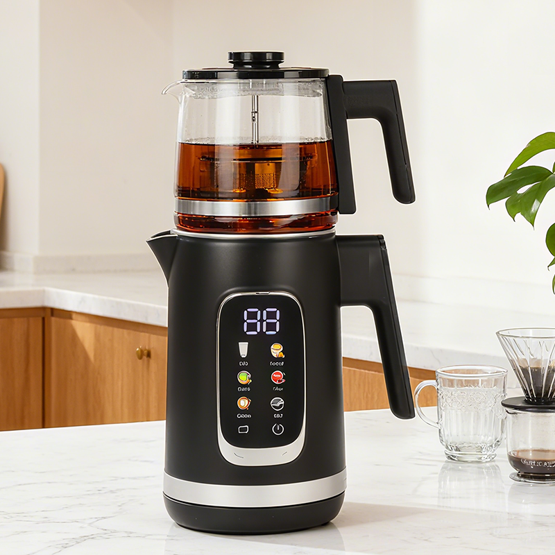 Ketel Dinding Ganda Multifungsi 1500W Ketel Mendidih Cepat dengan Lapisan Dalam Baja Tahan Karat 304 Tetap Hangat Otomatis untuk Penggunaan Di Rumah