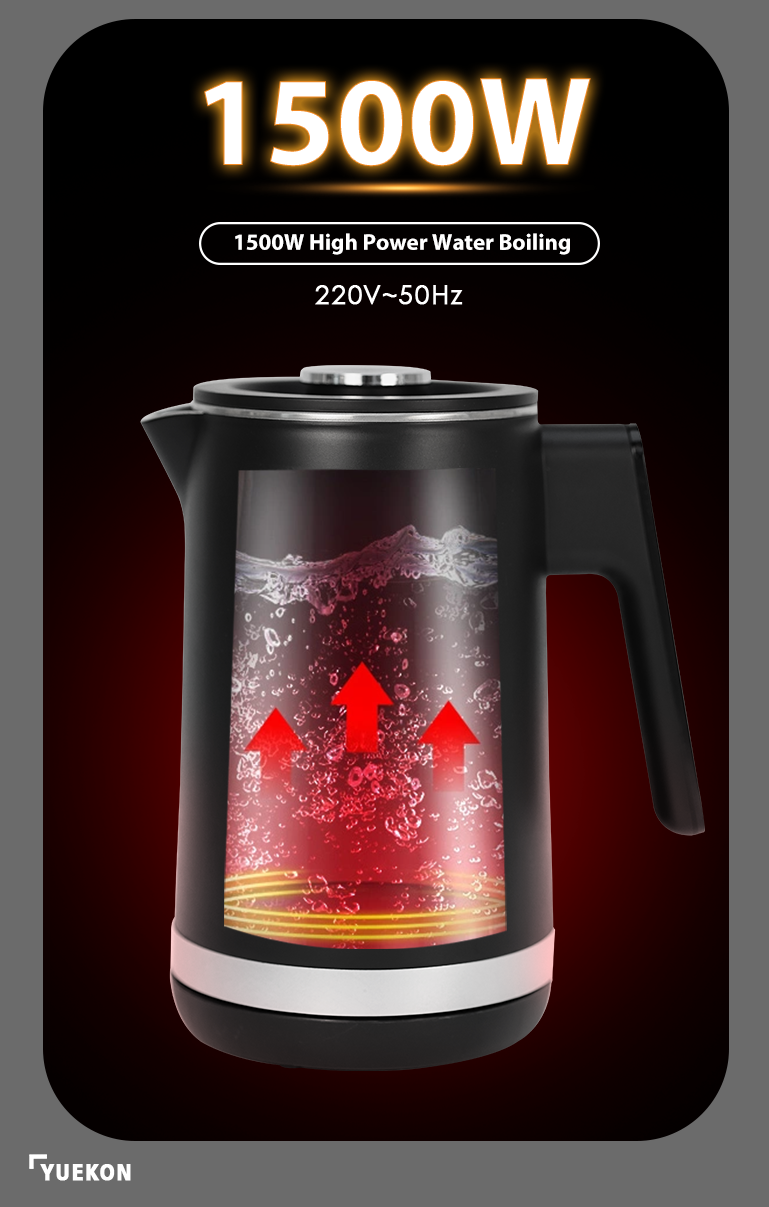 Pabrik Grosir Led Display Layar Sentuh Digital Ketel Air dengan Tutup Yang Dapat Dilepas Basis Berputar 360 Derajat Rumah Tangga Tetap Hangat