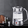 Ketel Kaca Borosilikat Tinggi Pabrik OEM/ODM Dengan Lampu Indikator Led Biru Pembuat Teh Stainless Steel 1850W