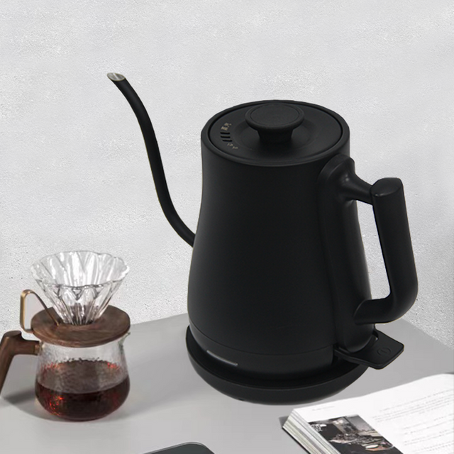 Ketel Listrik Pembuat Teh Gooseneck 90 Derajat Aliran Vertikal Ketel Tetes Baja Tahan Karat untuk Rumah Tuangkan Kopi Kettie