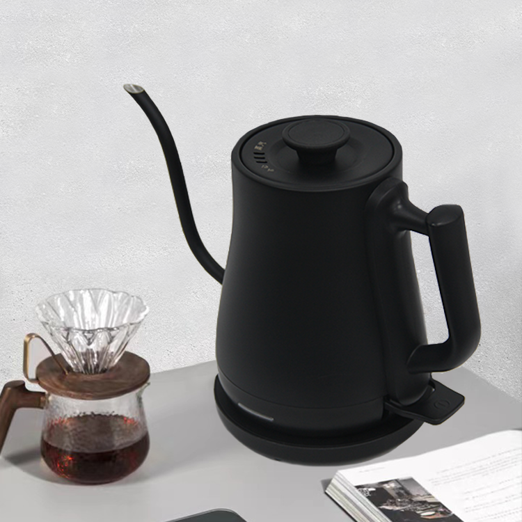 Ketel Listrik Pembuat Teh Gooseneck 90 Derajat Aliran Vertikal Ketel Tetes Baja Tahan Karat untuk Rumah Tuangkan Kopi Kettie