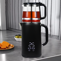 Desain Baru 1.7 + 1.1l Filter Pembuat Kopi Listrik Stainless Steel Ketel Samovar Turki Untuk Teh