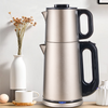 Double Stainless Steel Tea Pot Grade Food Turki 2 in 1 Electric Tea Machine Mesin Teh Bocor Ketel listrik dengan filter infuser 