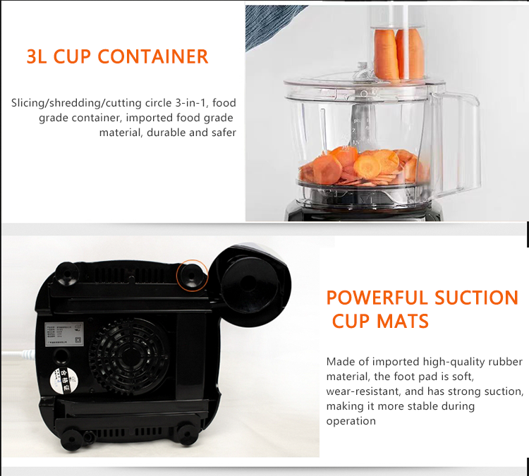Pemotong Daging Blender Meja Pabrik Multifungsi, Pemotong Daging dengan Kaki Besar Anti-selip