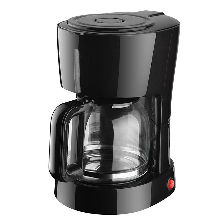 650W Mati Otomatis 1,5L 5-10 Cangkir Pembuat Kopi Espresso Tetes Listrik Hitam