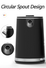 Yuekon 1.5L+1.1L Kettles Elektronik Kacang dan Teh 2 In1 Pembuat Teh Lapisan Ganda Dengan Kontrol Suhu