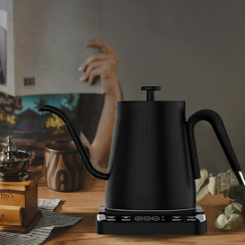 1350W Hitam Digital Smart Listrik Tuangkan Ketel Kopi Kopi Teh Temperatur Kontrol Gooseneck Ketel Listrik