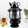 Samovar Listrik 2-in-1 Enamel Keramik Putih 5 Liter Teko Teh Pembuat Teh Samovar Listrik Rusia Turki Bergaya