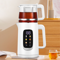 Desain Baru Teh Pot Digital 1.5L+1.1L Turki Samovar Kettle Pembuat Teh Listrik Set Panel Kontrol Layar Warna Otomatis