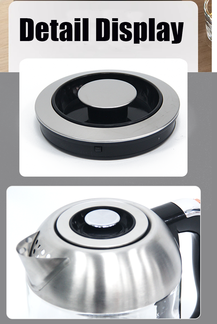 Populer 2.0l Rusia Kaca Air Ketel Teh Ganda Set Digital CB CE Teko Turki Ketel Teh Listrik dengan Infuser 