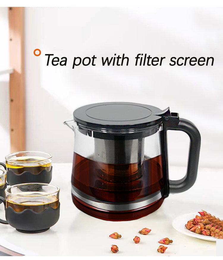 Ketel Teh Air Panas Rumah Tangga Set Nampan Ketel Listrik Pembuat Teh Samovar dengan Kontrol Suhu Digital 