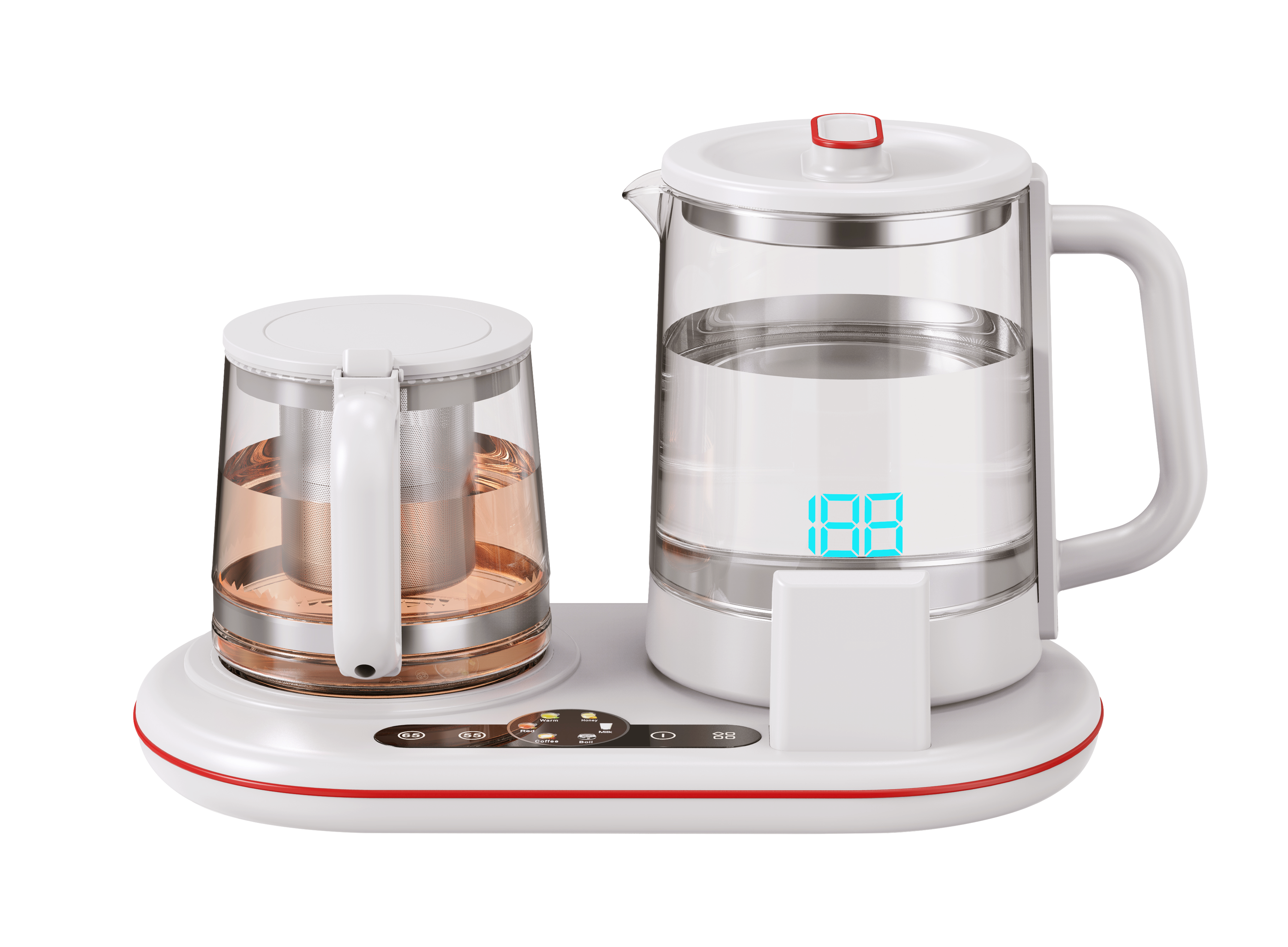 Dual-pot yang dipatenkan: BREW Coffee & Tea in One