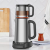 Kedatangan Baru 1500W 304 Stainless Steel Kaca Turki Listrik Kettle 2 In1 Mesin Pembuat Teh Samovar Dengan Dasar Layar Sentuh