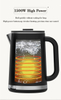Peralatan Rumah Desain Baru Electric Keitle Factory Borosilicate Glass Tea Maker Double Wall Glass Tea Ketel untuk Teh Tinggi