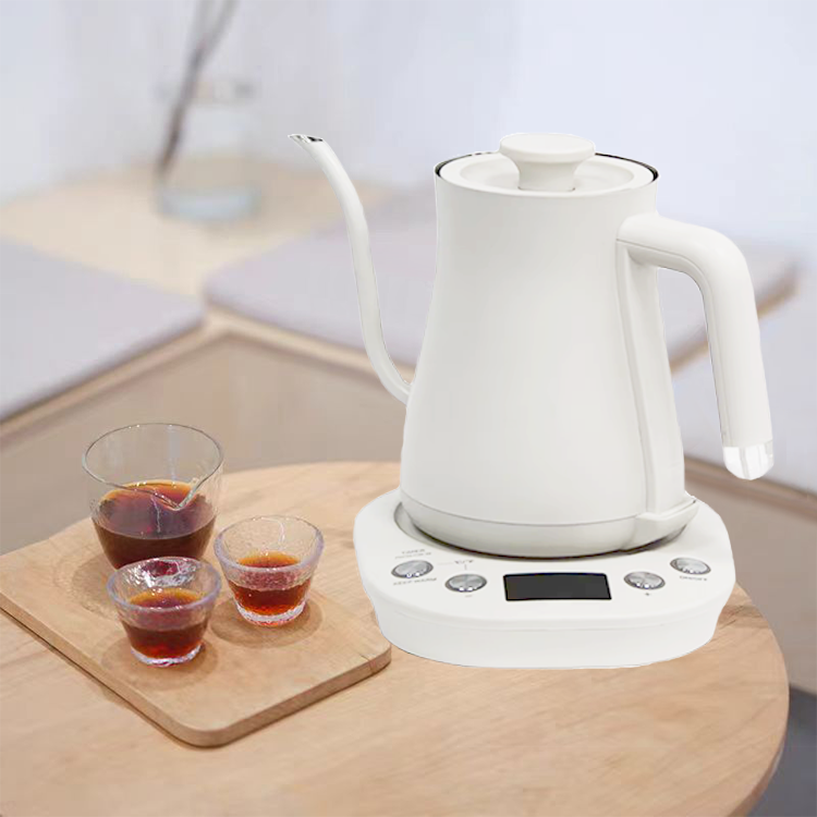Pembuat Kopi Tuang Di Atas Ketel Listrik Kopi Leher Angsa Termostatik Otomatis Yang Dapat Disesuaikan Dengan Pegangan