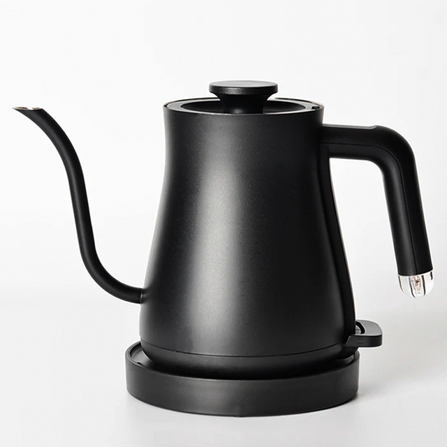 Teko Teh Kopi Baja Tahan Karat 600Ml 1200W Tuang Di Atas Ketel Kopi Ketel Listrik Leher Angsa