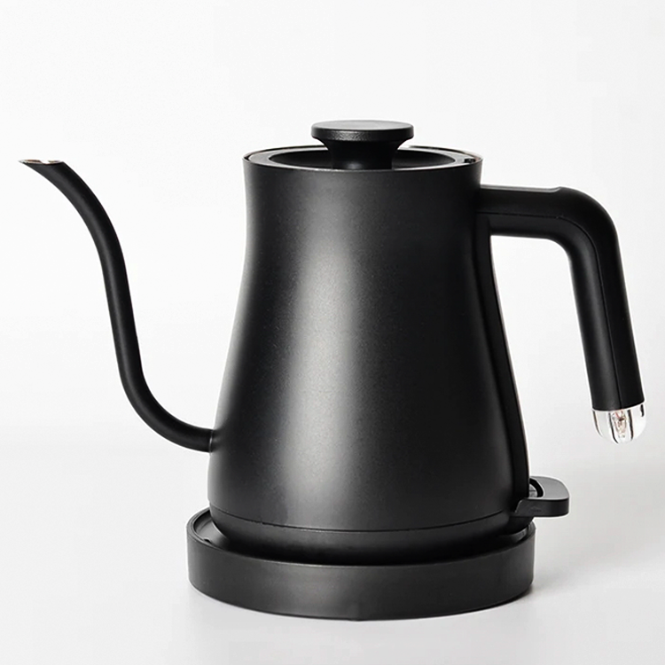 Teko Teh Kopi Baja Tahan Karat 600Ml 1200W Tuang Di Atas Ketel Kopi Ketel Listrik Leher Angsa