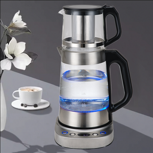 Ketel Listrik Samovar Kaca Pintar Kontrol Suhu Digital Menjaga Teh Hangat Baja Tahan Karat Ketel Teh Turki Persia 