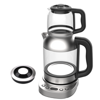 1850W LED BODY BODY BIRU Kaca Teh Digital Layar Sentuh Digital Control 2.0L Electric Glass Kettles 1.0L Glass Pot