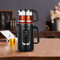 Peralatan Rumah Tangga Set Teko Ganda Pembuat Teh Listrik Samovar 2 In 1 