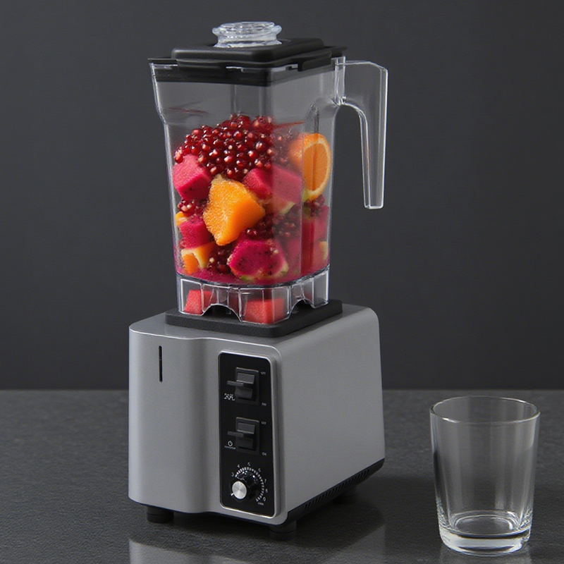 1800W Pengolah Makanan Besar Kuat Industri Multifungsi Smoothie Buah Kecepatan Tinggi Mixer Pengolah Makanan Listrik Dapur Rumah