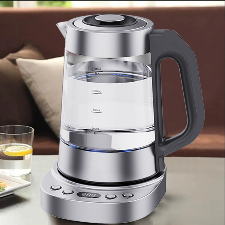 Dapur Populer 1.7l Rusia Ketel Kaca Listrik Samovar Ketel Air Pembuat Teh Ketel Listrik