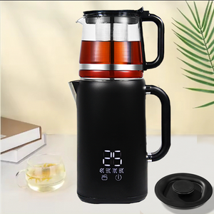 Peralatan Dapur Rumah Tangga 1,1 L 1,7 L Teko Kopi Air Ketel Cepat Panci Listrik 2 Lapis Ketel Teh Kaca